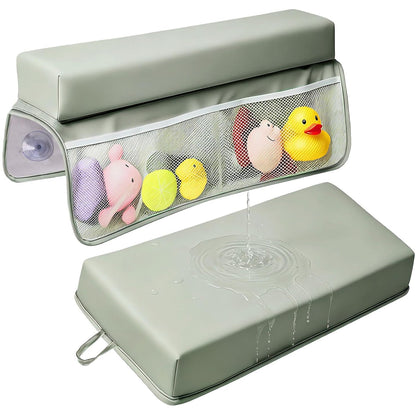 Baby Waterproof Vegan Leather Bath Kneeler and Elbow Rest Pad Set