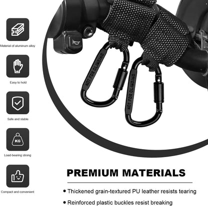 Hook for Hanging Helmet Headset, Multi-Purpose Motorcycle Carabiner Hook, Heavy Duty Strap Clip for Stroller Bike
