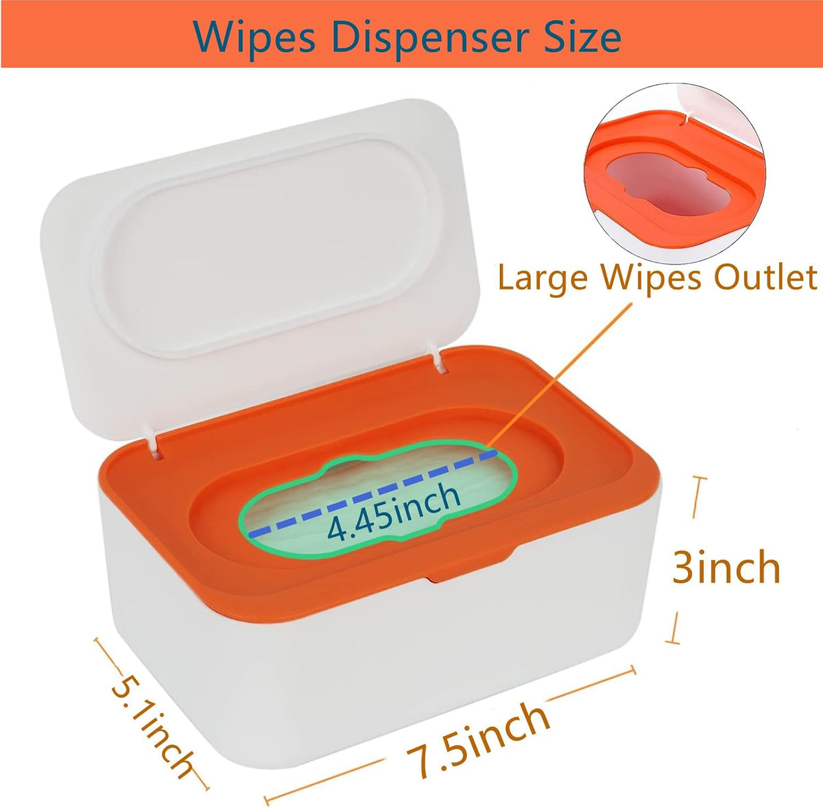 Wipes Dispenser Set,1 Wipe Box & 2 Portable Pouches,White Blue