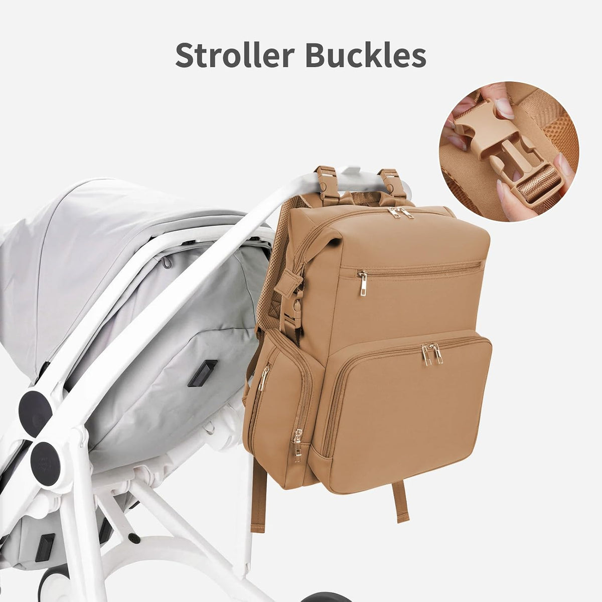 Neoprene Diaper Bag Backpack Large Newborn Baby Maternity Bags Waterproof Travel Tote for Mom Dad with Insulated Pockets,Changing Pad