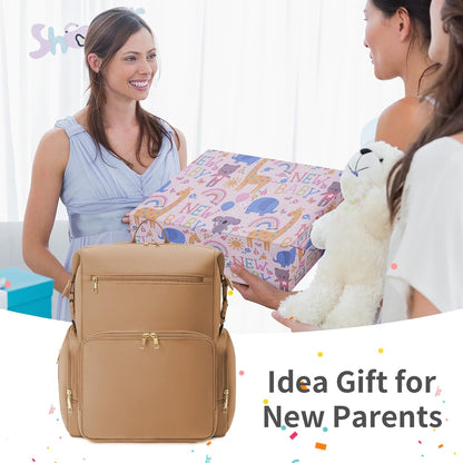Neoprene Diaper Bag Backpack Large Newborn Baby Maternity Bags Waterproof Travel Tote for Mom Dad with Insulated Pockets,Changing Pad