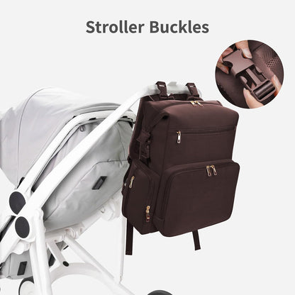 Neoprene Diaper Bag Backpack Large Newborn Baby Maternity Bags Waterproof Travel Tote for Mom Dad with Insulated Pockets,Changing Pad