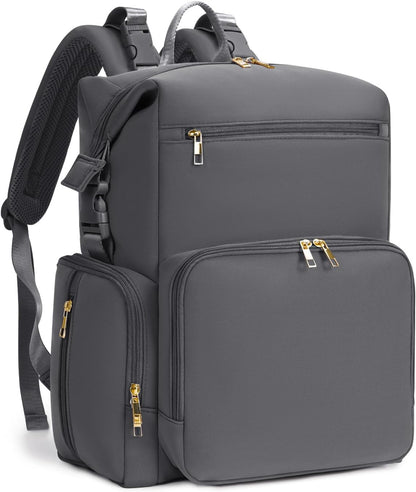 Neoprene Diaper Bag Backpack Large Newborn Baby Maternity Bags Waterproof Travel Tote for Mom Dad with Insulated Pockets,Changing Pad
