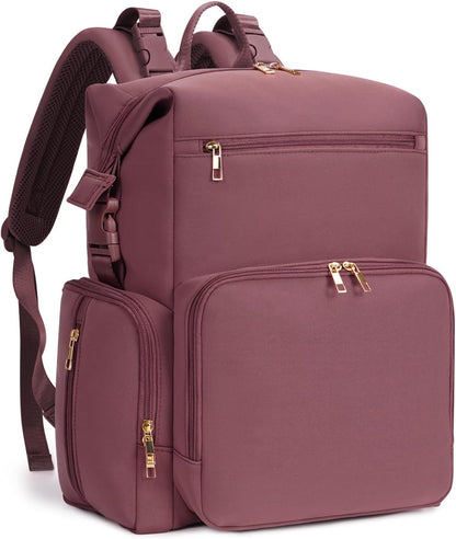 Neoprene Diaper Bag Backpack Large Newborn Baby Maternity Bags Waterproof Travel Tote for Mom Dad with Insulated Pockets,Changing Pad