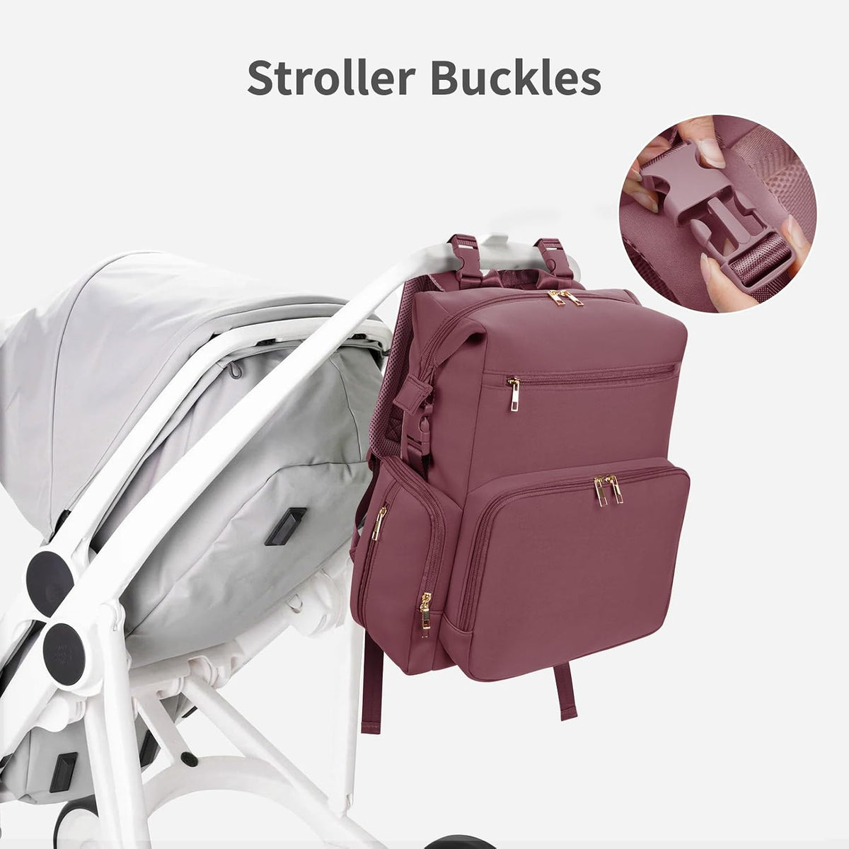 Neoprene Diaper Bag Backpack Large Newborn Baby Maternity Bags Waterproof Travel Tote for Mom Dad with Insulated Pockets,Changing Pad
