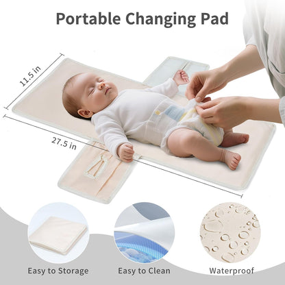 Neoprene Diaper Bag Backpack Large Newborn Baby Maternity Bags Waterproof Travel Tote for Mom Dad with Insulated Pockets,Changing Pad
