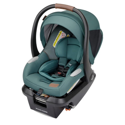 Mico Luxe+ Baby Car Seat: Infant Car Seat with Base and Versatile Baby Carrier Seat Functionality, Essential Green