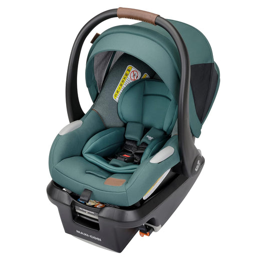 Mico Luxe+ Baby Car Seat: Infant Car Seat with Base and Versatile Baby Carrier Seat Functionality, Essential Green