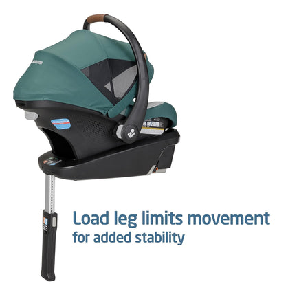 Mico Luxe+ Baby Car Seat: Infant Car Seat with Base and Versatile Baby Carrier Seat Functionality, Essential Green