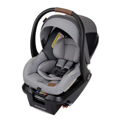 Mico Luxe+ Baby Car Seat: Infant Car Seat with Base and Versatile Baby Carrier Seat Functionality, Essential Green