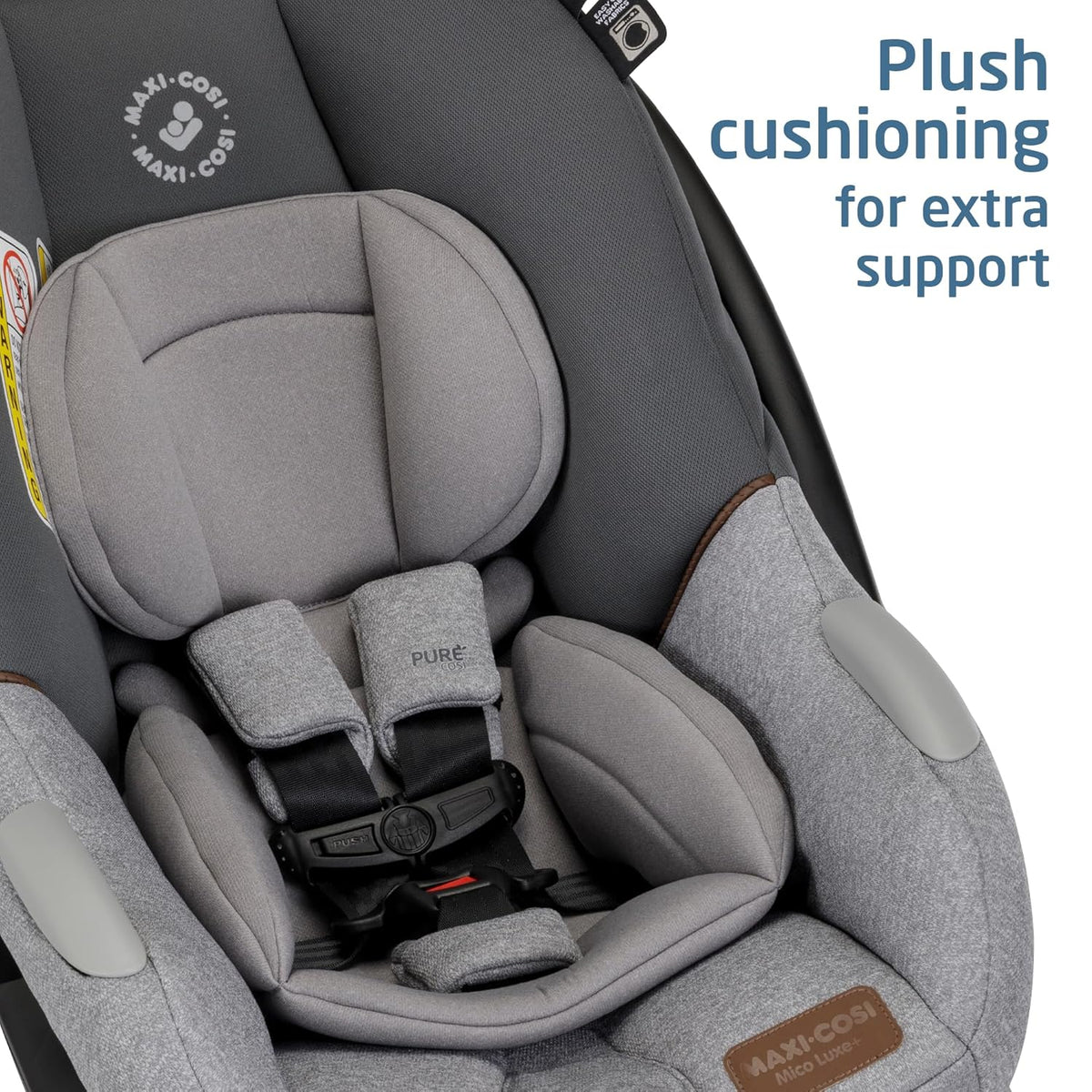 Mico Luxe+ Baby Car Seat: Infant Car Seat with Base and Versatile Baby Carrier Seat Functionality, Essential Green