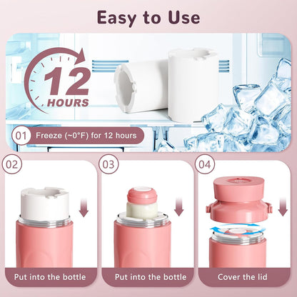 Portable Bottle Cooler for Breastmilk Travel 2 Pack Breastmilk Cooler Reusable 22oz Portable Chiller with 24 Hours BPA Free