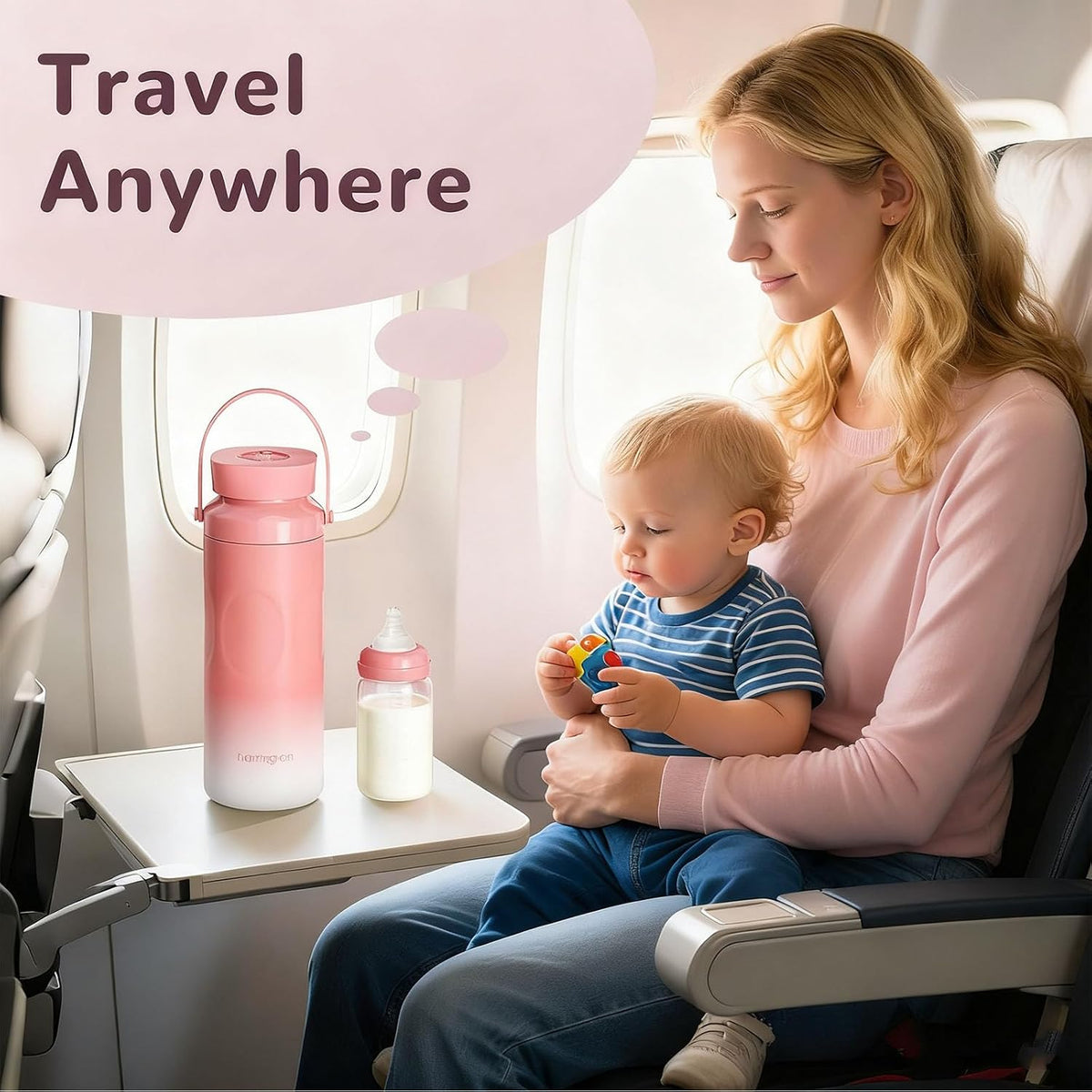 Portable Bottle Cooler for Breastmilk Travel 2 Pack Breastmilk Cooler Reusable 22oz Portable Chiller with 24 Hours BPA Free