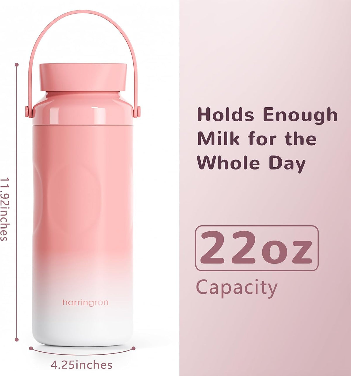 Portable Bottle Cooler for Breastmilk Travel 2 Pack Breastmilk Cooler Reusable 22oz Portable Chiller with 24 Hours BPA Free