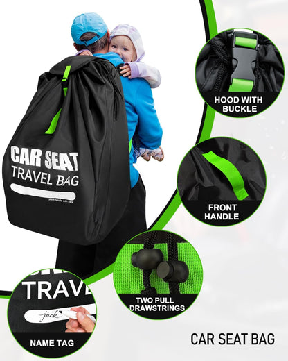 Car Seat Travel Bag for Airplane, Padded Strap Car Seat Bags for Air Travel