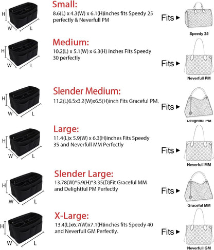 Felt Insert Bag Organizer Bag In Bag For Handbag Purse Organizer Fits Speedy Neverful