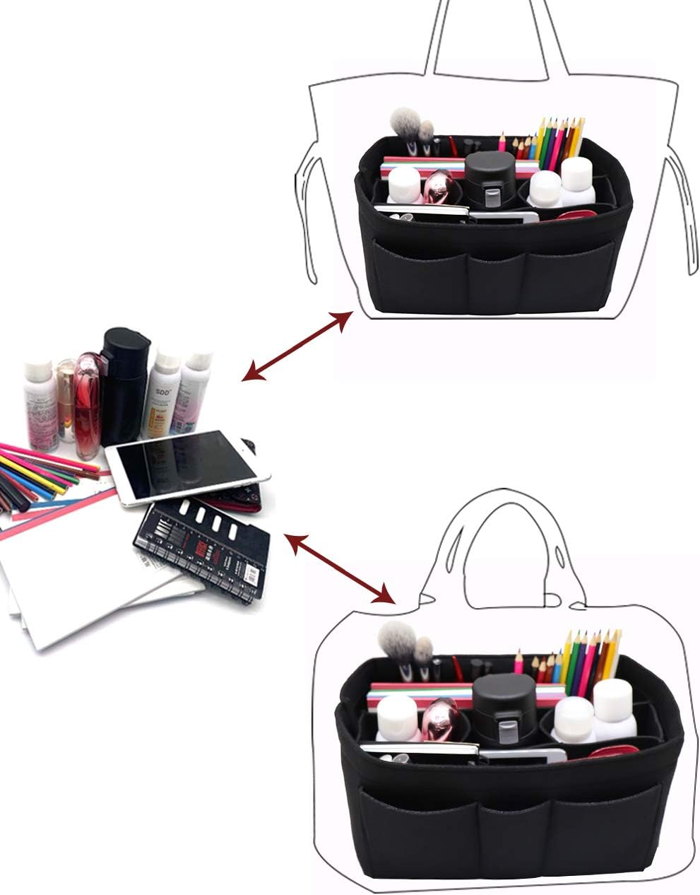 Felt Insert Bag Organizer Bag In Bag For Handbag Purse Organizer Fits Speedy Neverful