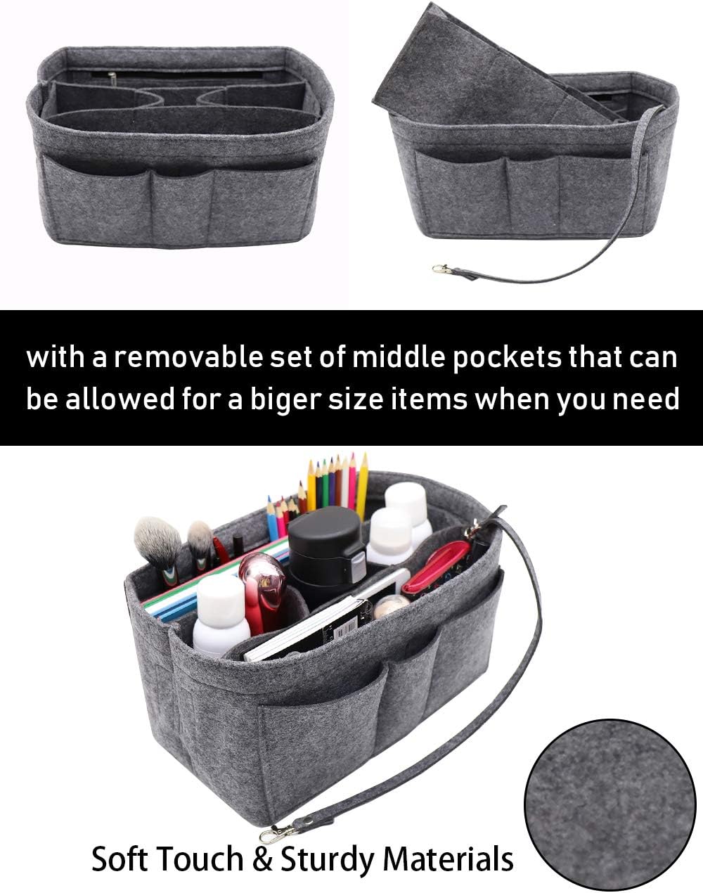 Felt Insert Bag Organizer Bag In Bag For Handbag Purse Organizer Fits Speedy Neverful