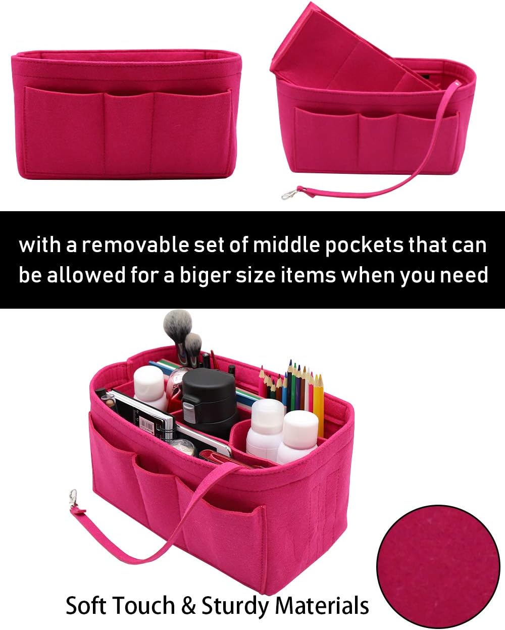 Felt Insert Bag Organizer Bag In Bag For Handbag Purse Organizer Fits Speedy Neverful