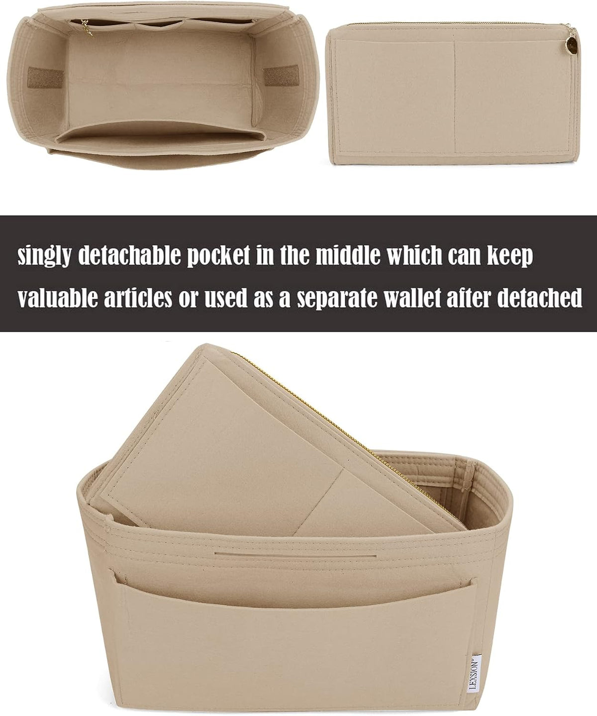 Felt Insert Bag Organizer Bag In Bag For Handbag Purse Organizer Fits Speedy Neverful