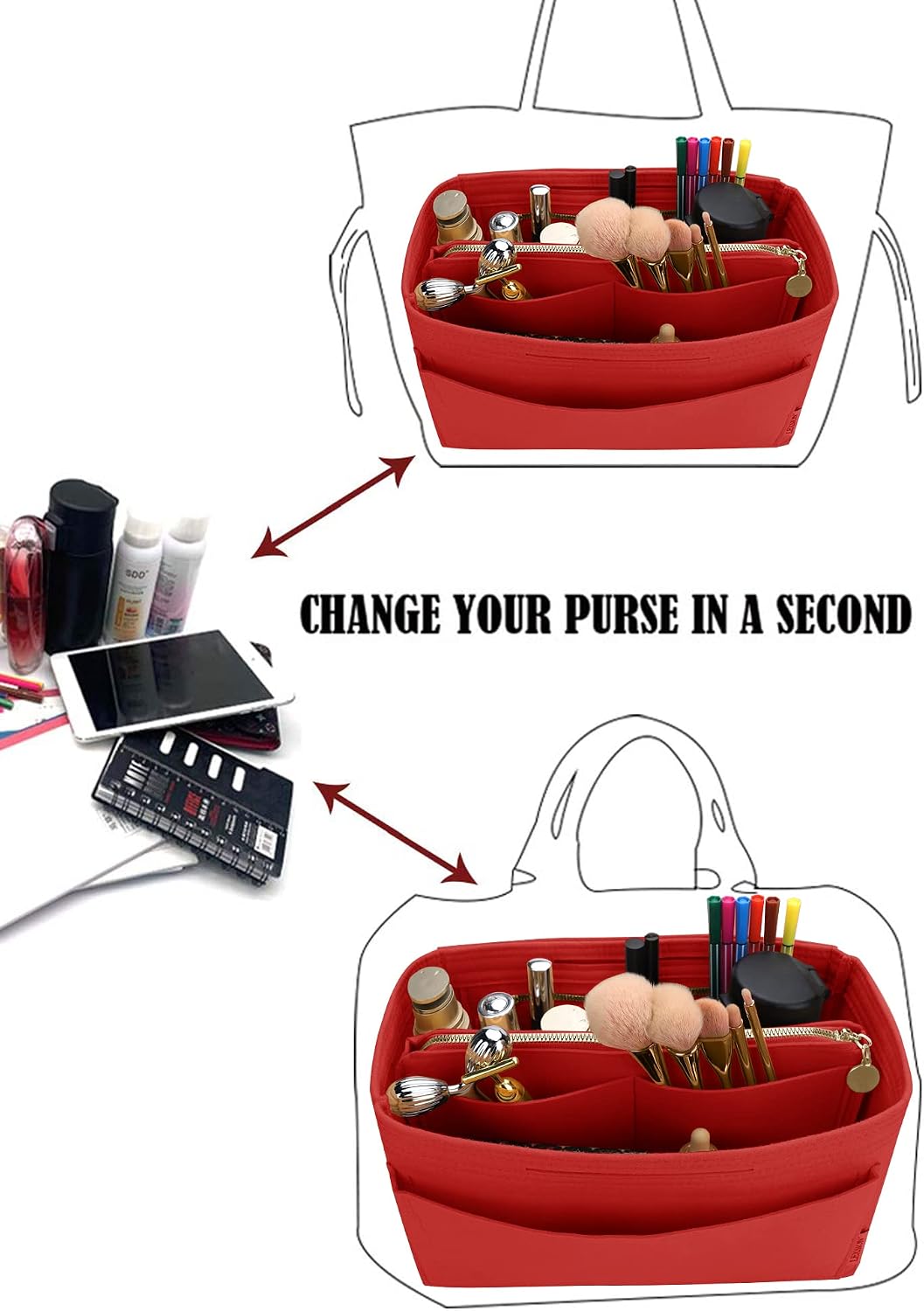 Felt Insert Bag Organizer Bag In Bag For Handbag Purse Organizer Fits Speedy Neverful