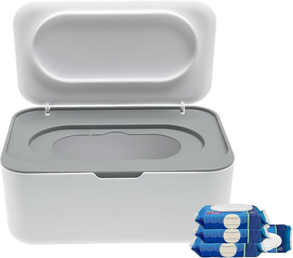 Flushable Wipes Dispenser Compatible with Cottonelle, Wipe Holder for Bathroom with Leak-Proof, Baby Wipes Container Diaper Wipe Dispenser for Home, Office, Cars