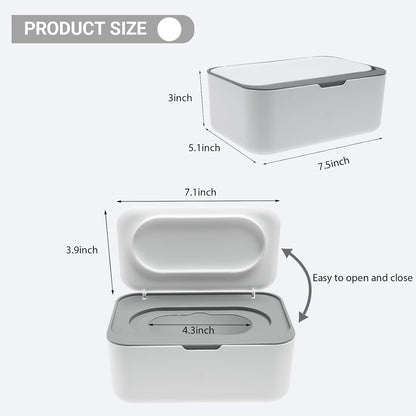 Flushable Wipes Dispenser Compatible with Cottonelle, Wipe Holder for Bathroom with Leak-Proof, Baby Wipes Container Diaper Wipe Dispenser for Home, Office, Cars
