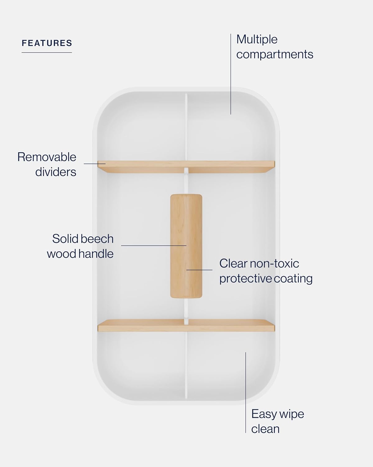 The Caddy, Multi-Purpose Diaper & Art Organizer, Removable Dividers