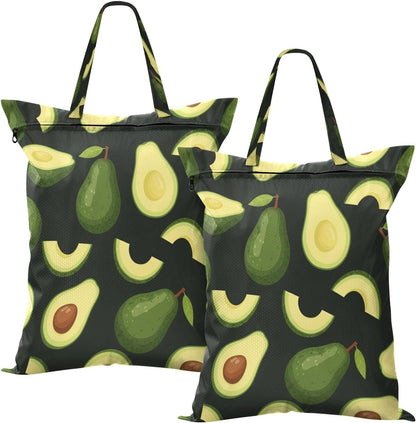 Avocado Black Waterproof Travel Laundry Bag Easy Care 2 Count