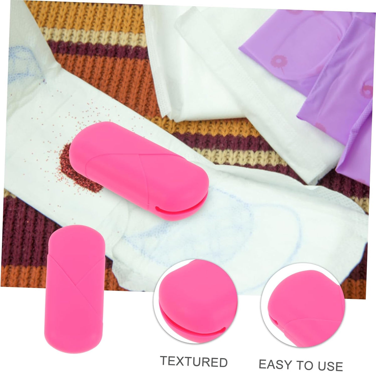 2pcs Protective Silicone Case for Storage Lightweight Leakproof Organizer for Travel Camping and Outdoor Use Convenient Female