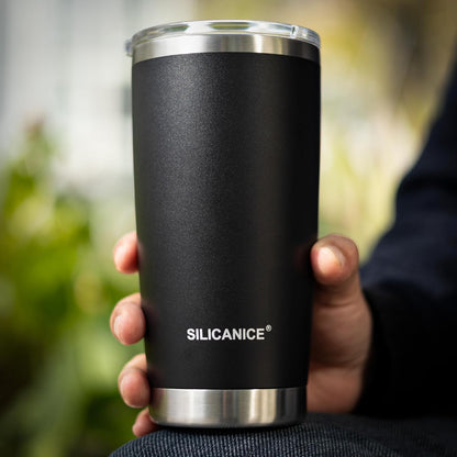 20oz Hygienic Insulated Tumbler — 100% Leakproof Lid with Removable Spout & Straw, Reinforced Vacuum-Protection Base, Cup Holder Friendly, for Iced Coffee, Smoothie/Water on the Go - Pink Sand