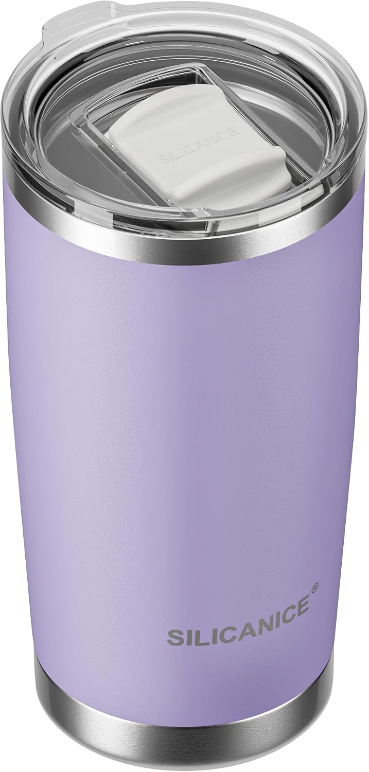 20oz Hygienic Insulated Tumbler — 100% Leakproof Lid with Removable Spout & Straw, Reinforced Vacuum-Protection Base, Cup Holder Friendly, for Iced Coffee, Smoothie/Water on the Go - Pink Sand