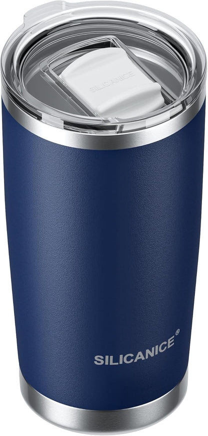 20oz Hygienic Insulated Tumbler — 100% Leakproof Lid with Removable Spout & Straw, Reinforced Vacuum-Protection Base, Cup Holder Friendly, for Iced Coffee, Smoothie/Water on the Go - Pink Sand