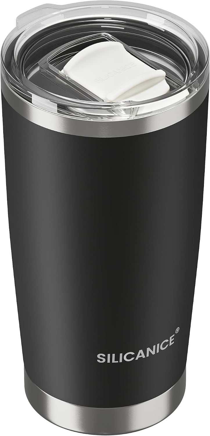 20oz Hygienic Insulated Tumbler — 100% Leakproof Lid with Removable Spout & Straw, Reinforced Vacuum-Protection Base, Cup Holder Friendly, for Iced Coffee, Smoothie/Water on the Go - Pink Sand