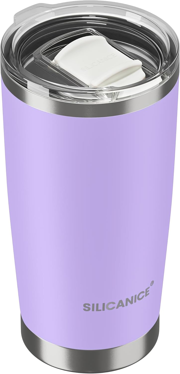 20oz Hygienic Insulated Tumbler — 100% Leakproof Lid with Removable Spout & Straw, Reinforced Vacuum-Protection Base, Cup Holder Friendly, for Iced Coffee, Smoothie/Water on the Go - Pink Sand