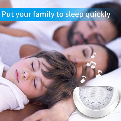 White Noise Machine, Battery Powered Sound Machine, Portable Sleep Machine with 24 Natural Soothing Sounds, Timer, USB Port, Headphone Jack for Baby, Kids, Adults, Travel, Office, Home (Silver)