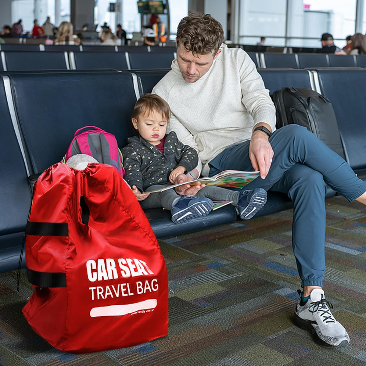 Car Seat Travel Bag for Airplane, Large Car Seat Bags for Air Travel