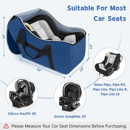 Padded Car Seat Bag Compatible with Most Nuna Pipa Car Seats