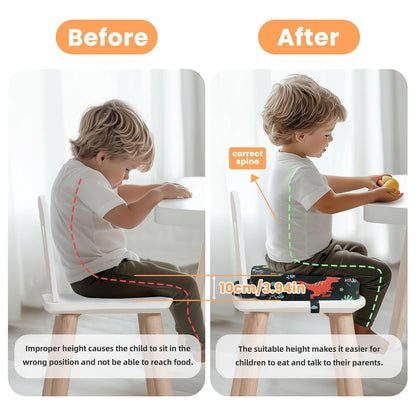 Toddler Booster Seat for Dining Table Kitchen Chair, 4" Kid Booster Cushion