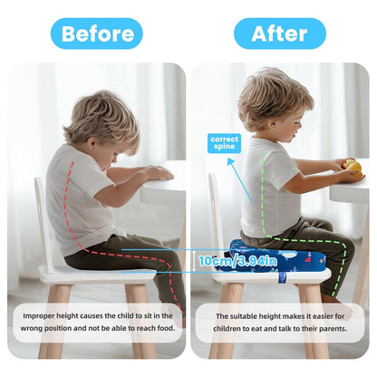 Toddler Booster Seat for Dining Table Kitchen Chair, 4" Kid Booster Cushion