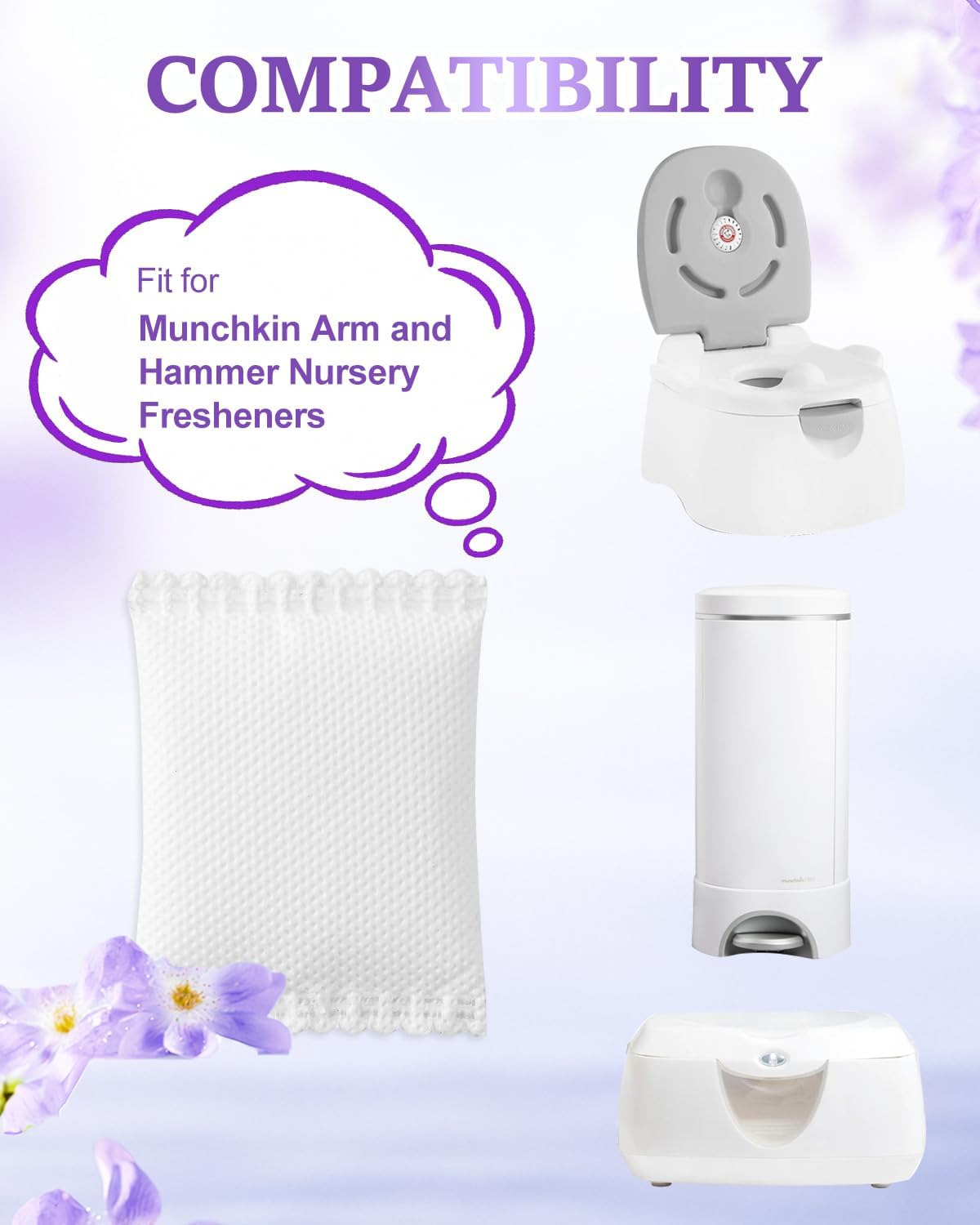 2" Diaper Pail Deodorizer Odor Absorber Fit for Munchkin Arm & Hammer