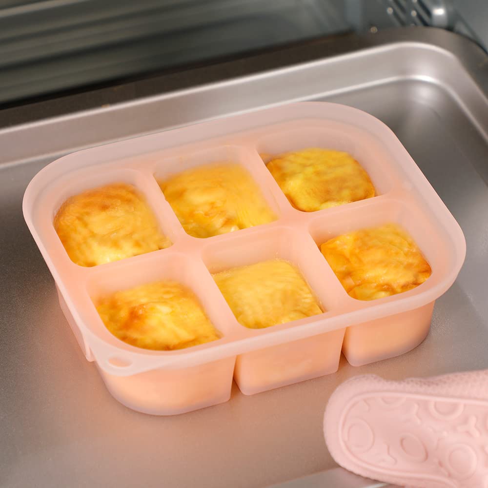 Silicone Baby Food Freezer Tray with Lid - Perfect Storage Container for Homemade Baby Food, Vegetable & Fruit Purees, and Breast Milk, Pea Green