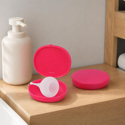 2pcs Carrier Silicone Box for Period Disc Bloody Organizer Storage
