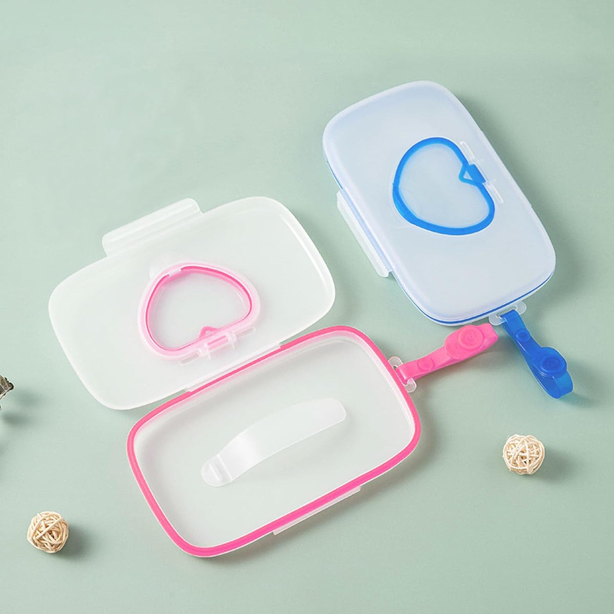 Wipes Dispenser Portable Wipes Container, Travel Wipes Case, Reusable Wipe Holder for Diaper Bag, Refillable Wipes Pouch for Outdoor Cars