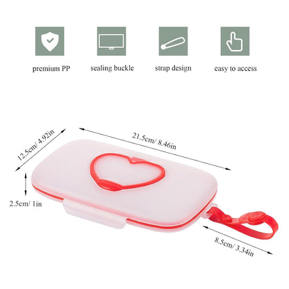 Wipes Dispenser Portable Wipes Container, Travel Wipes Case, Reusable Wipe Holder for Diaper Bag, Refillable Wipes Pouch for Outdoor Cars