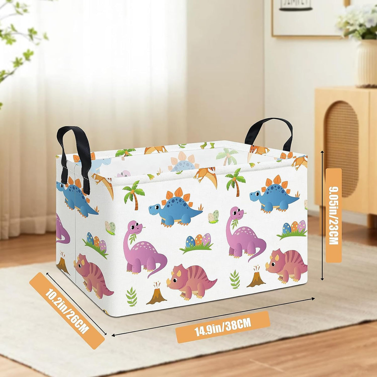 Rectangular Collapsible Boys Racecar Storage Basket Nursery Organizer - Colors B