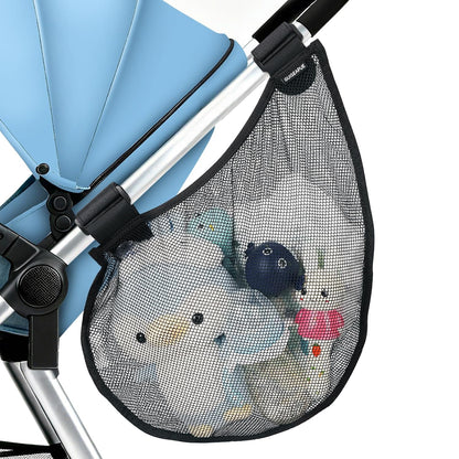 Side Sling Stroller Cargo Net: Universal Travel Stroller Caddy Attachment