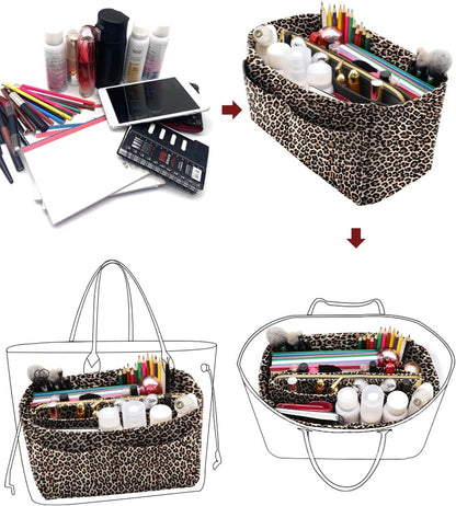 Felt Purse Organizer Insert, Tote Bag Shaper Dividers with 5 Sizes