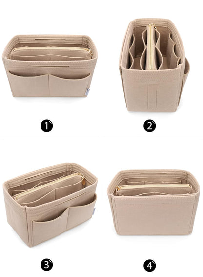 Felt Purse Organizer Insert, Tote Bag Shaper Dividers with 5 Sizes