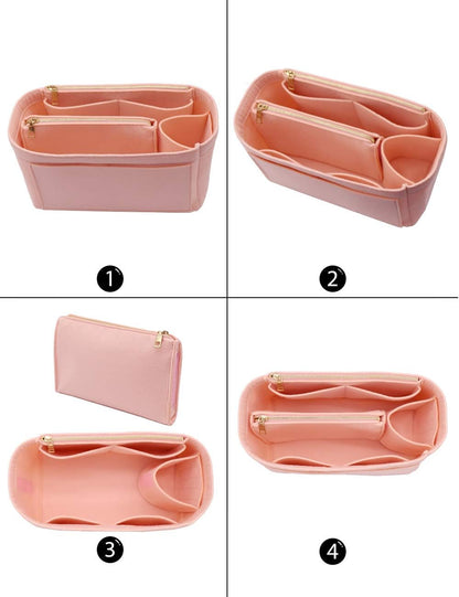 Felt Purse Organizer Insert, Tote Bag Shaper Dividers with 5 Sizes